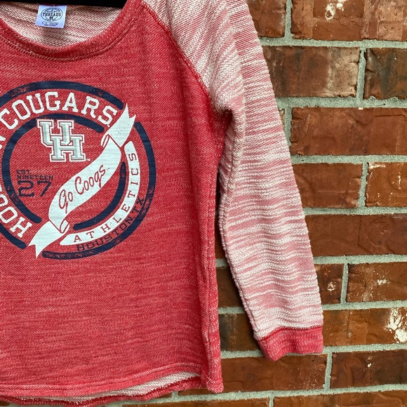 Rivalry Threads University of Houston U of H Womens Large Red Raglan Sweater - Picture 3 of 9